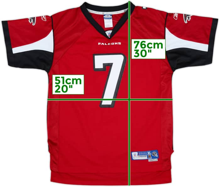 2005-06 Atlanta Falcons Vick #7 Reebok Premier Home Jersey - 8/10 - (XL.Boys)