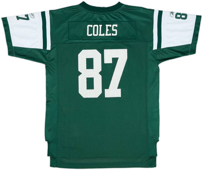 2005-06 New York Jets Coles #87 Reebok On Field Home Jersey - 3/10 - (XL.Boys)