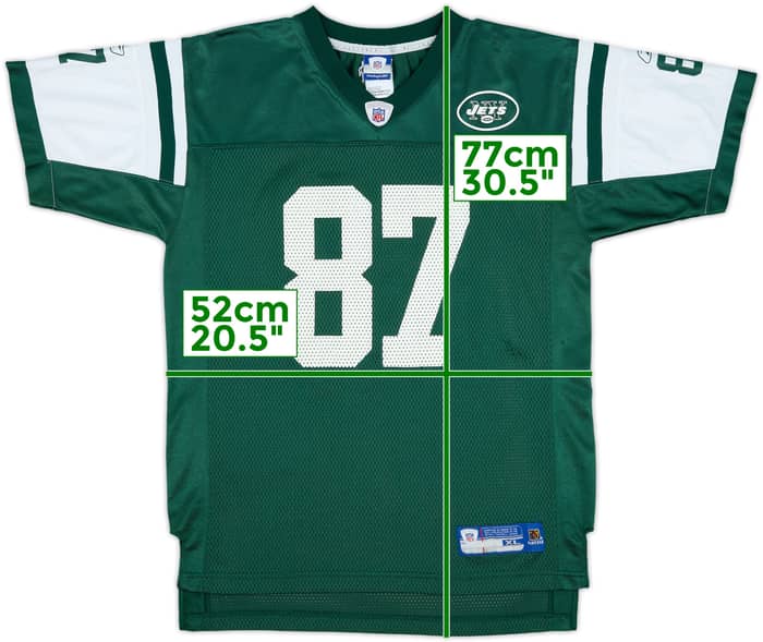 2005-06 New York Jets Coles #87 Reebok On Field Home Jersey - 3/10 - (XL.Boys)