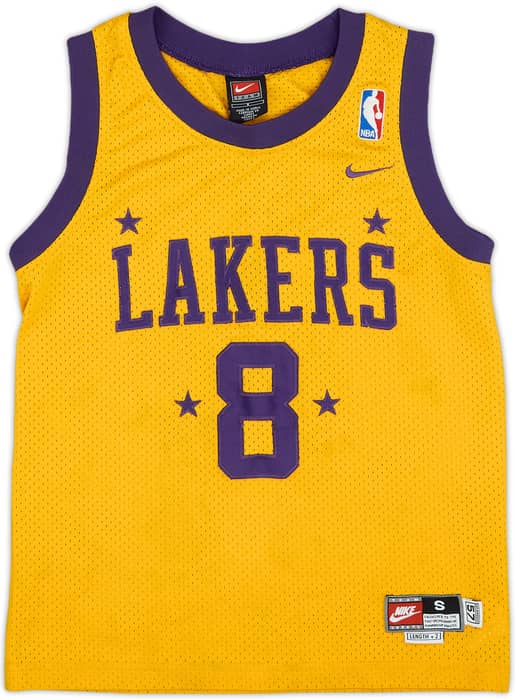 1957-58 Minneapolis Lakers Bryant #8 Nike Rewind Swingman Home Jersey - 7/10 - (S.Boys)