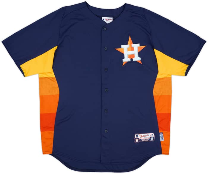 2013-14 Houston Astros Majestic Authentic Batting Practice Jersey - 9/10 - (L)