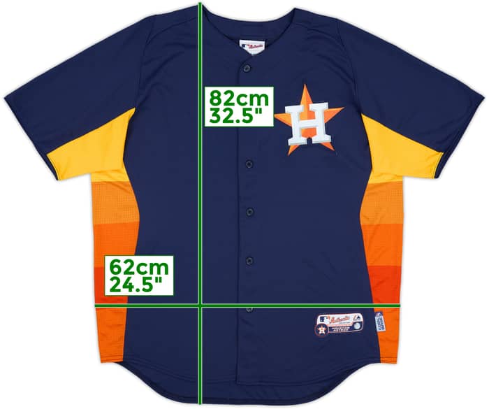 2013-14 Houston Astros Majestic Authentic Batting Practice Jersey - 9/10 - (L)
