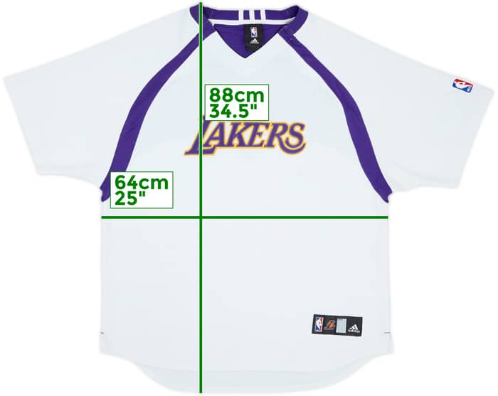 2006-07 LA Lakers adidas Authentic Shooting Shirt - 6/10 - (XXL)