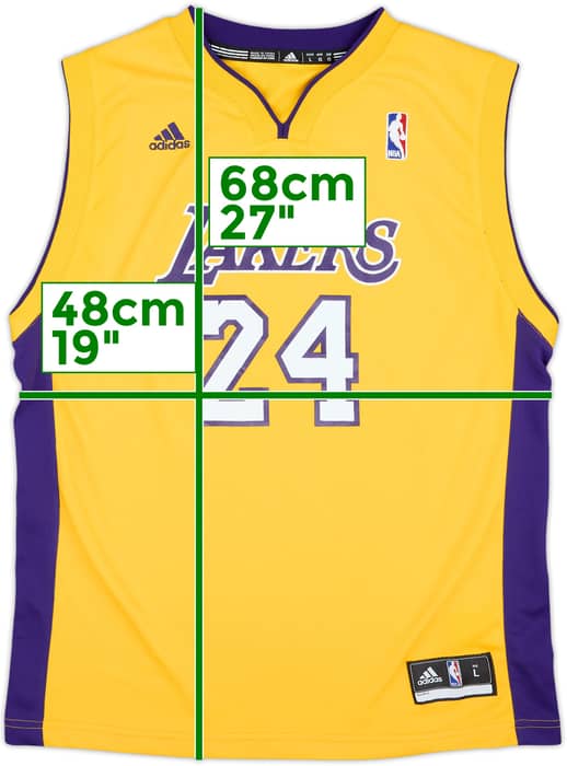 2010-14 LA Lakers Bryant #24 adidas Home Jersey - 8/10 - (L.Boys)