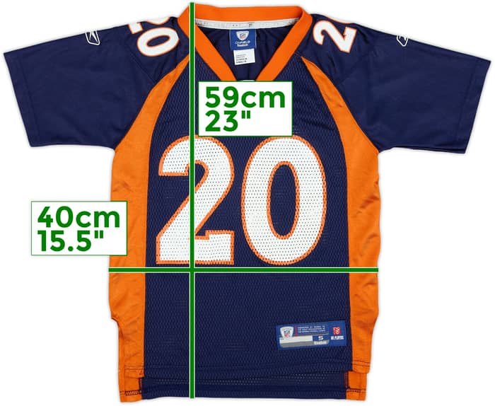 2009-11 Denver Broncos Dawkins #20 Reebok On Field Home Jersey - 9/10 - (S.Boys)