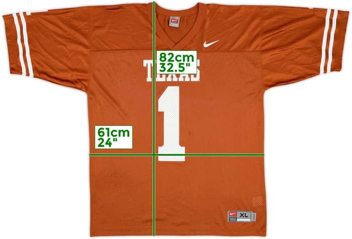 2004-06 Texas Longhorns #1 Nike Home Jersey - 9/10 - (XL)