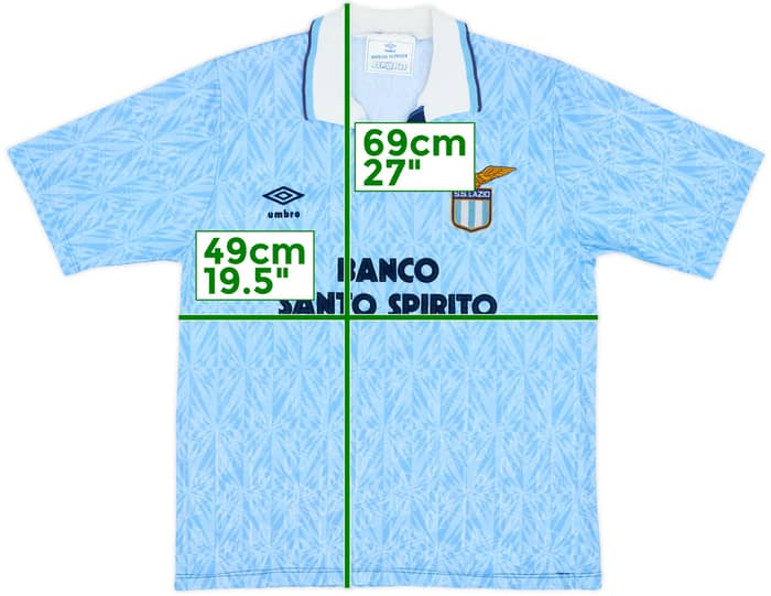 1991-92 Lazio Home Shirt - 6/10 - (M)