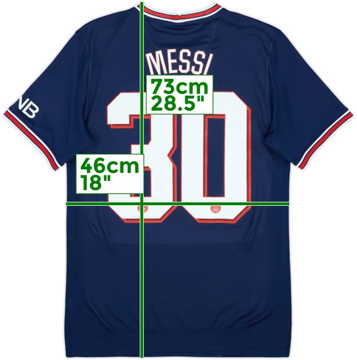 2021-22 Paris Saint-Germain Home Shirt Messi #30 - 8/10 - (S)