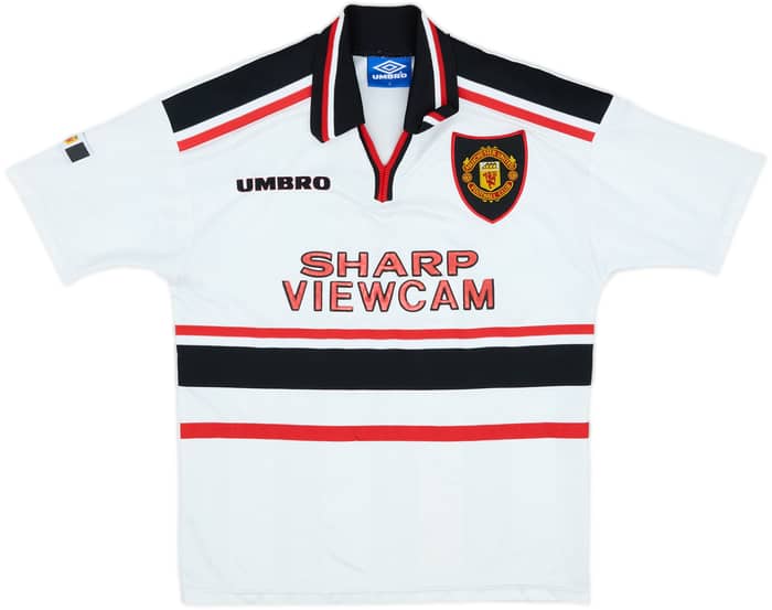 1997-99 Manchester United Away Shirt Beckham #7 - 8/10 - (Y)