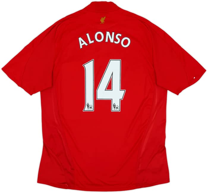 2008-10 Liverpool Home Shirt Alonso #14 - 6/10 - (L)
