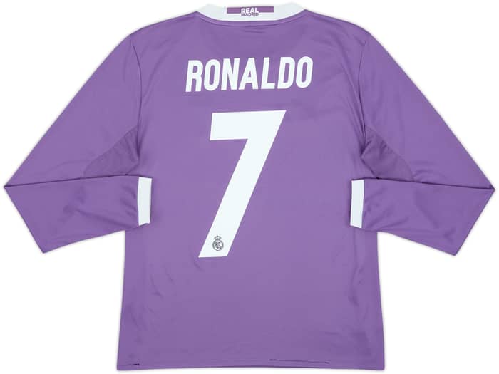 2016-17 Real Madrid Away L/S Shirt Ronaldo #7 - 6/10 - (L.Boys)