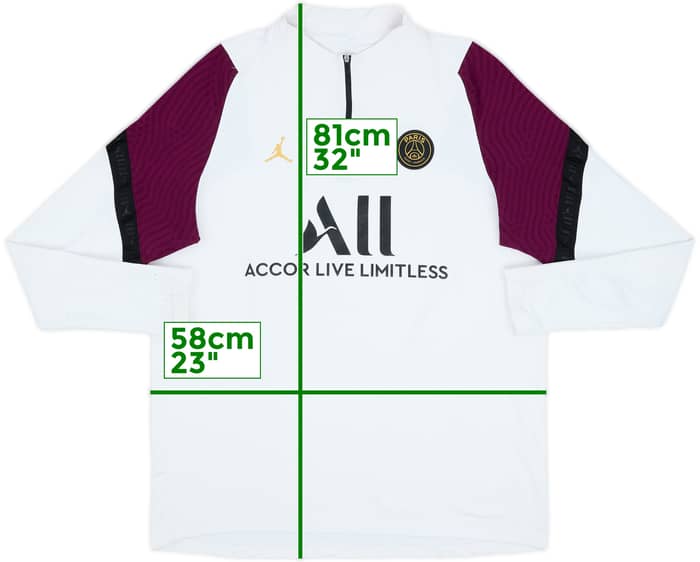 2020-21 Paris Saint-Germain Nike 1/4 Zip Drill Top - 7/10 - (XL)