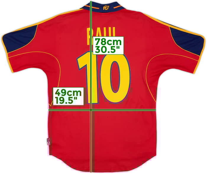 1999-02 Spain Home Shirt Raul #10 - 8/10 - (S)