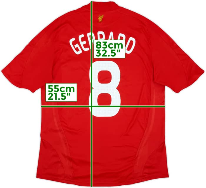 2008-10 Liverpool Home Shirt Gerrard #8 - 6/10 - (L)