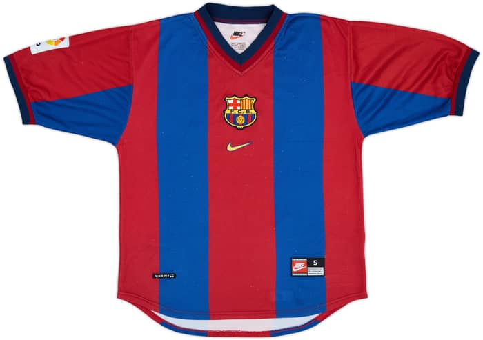 1998-00 Barcelona Home Shirt Rivaldo #11 - 8/10 - (S)