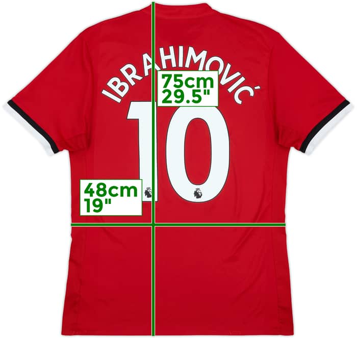 2017-18 Manchester United Home Shirt Ibrahimovic #10 - 7/10 - (M)