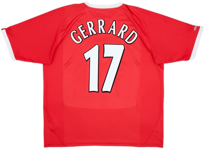 2001-03 Liverpool CL Shirt Gerrard #17 - 8/10 - (XL)