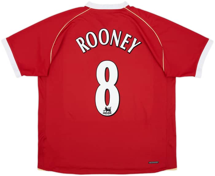 2006-07 Manchester United Home Shirt Rooney #8 - 6/10 - (XL)