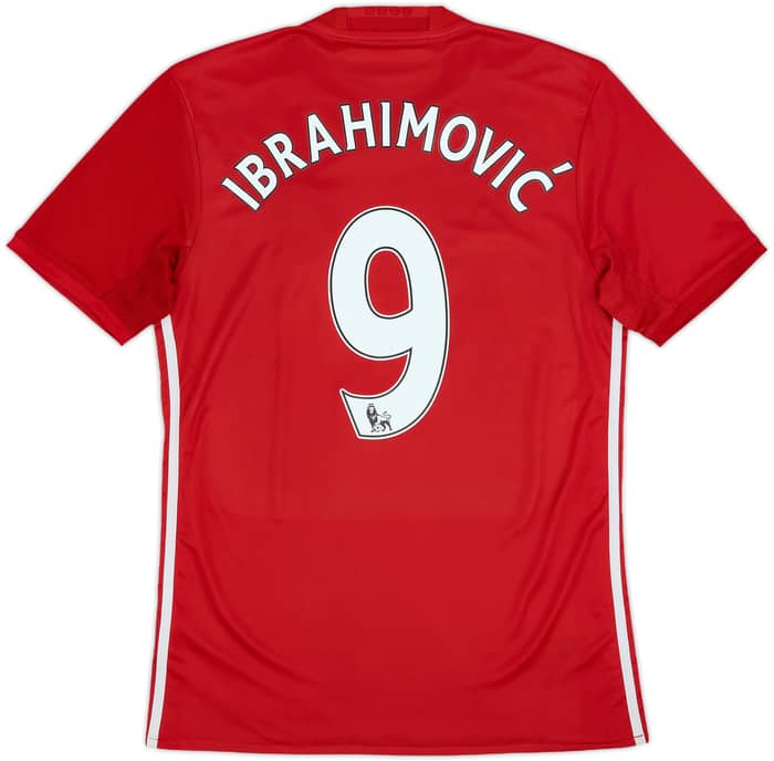 2016-17 Manchester United Home Shirt Ibrahimovic #9 - 9/10 - (S)