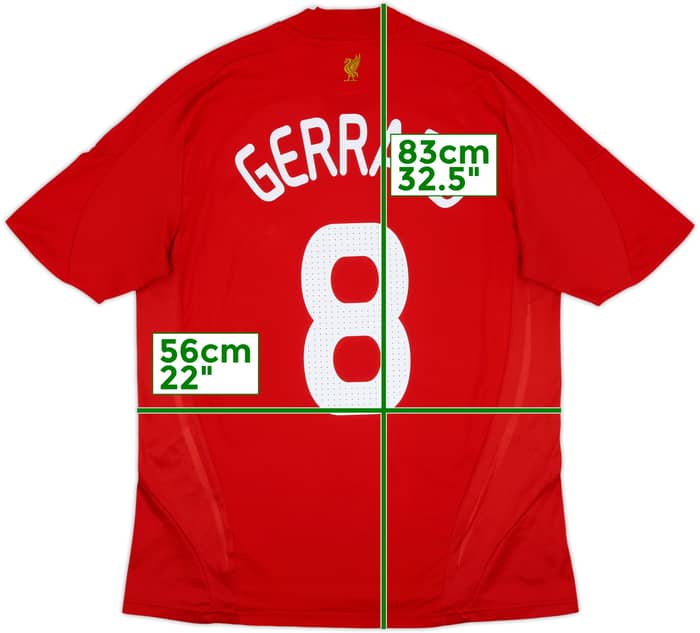 2008-10 Liverpool Home Shirt Gerrard #8 - 6/10 - (L)