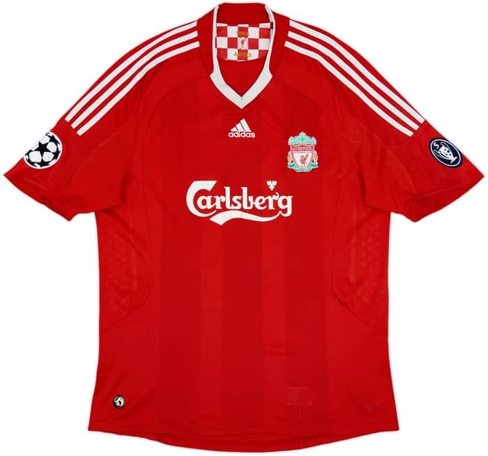 2008-10 Liverpool Home Shirt Gerrard #8 - 7/10 - (XL)