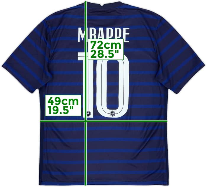 2020-21 France Home Shirt Mbappe #10 - 6/10 - (M)