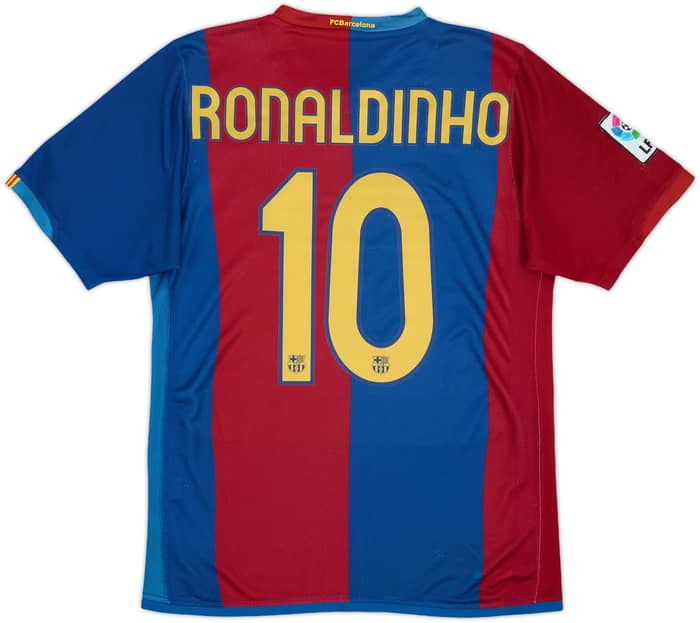 2006-07 Barcelona Home Shirt Ronaldinho #10 - 7/10 - (S)