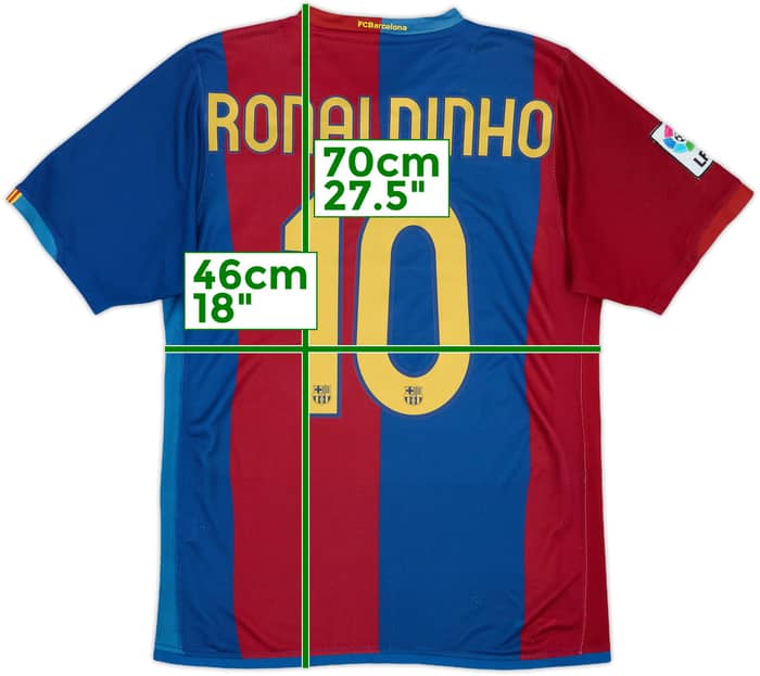 2006-07 Barcelona Home Shirt Ronaldinho #10 - 7/10 - (S)