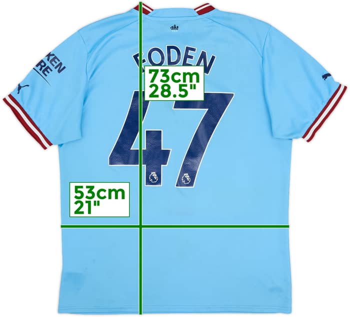 2022-23 Manchester City Home Shirt Foden #47 - 5/10 - (L)