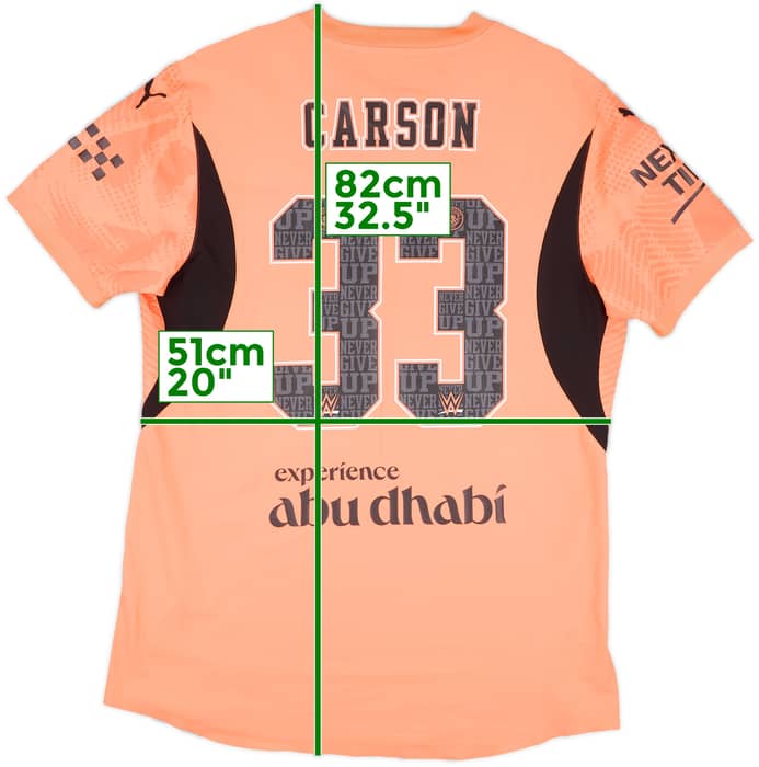 2024-25 Manchester City Match Issue GK Shirt Carson #33