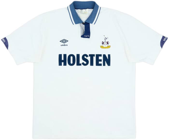 1991-93 Tottenham Home Shirt - 8/10 - (L)