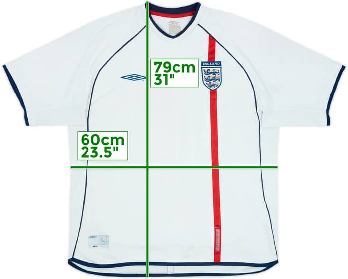 2001-03 England Home Shirt - 5/10 - (XL)