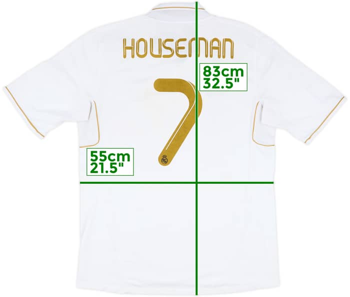 2011-12 Real Madrid Home Shirt Houseman #7 - 4/10 - (XL)