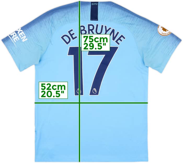 2018-19 Manchester City Home Shirt De Bruyne #17 - 5/10 - (L)