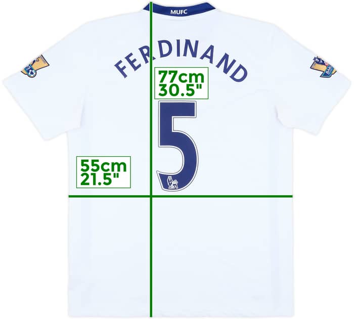 2008-10 Manchester United Away Shirt Ferdinand #5 - 8/10 - (L)