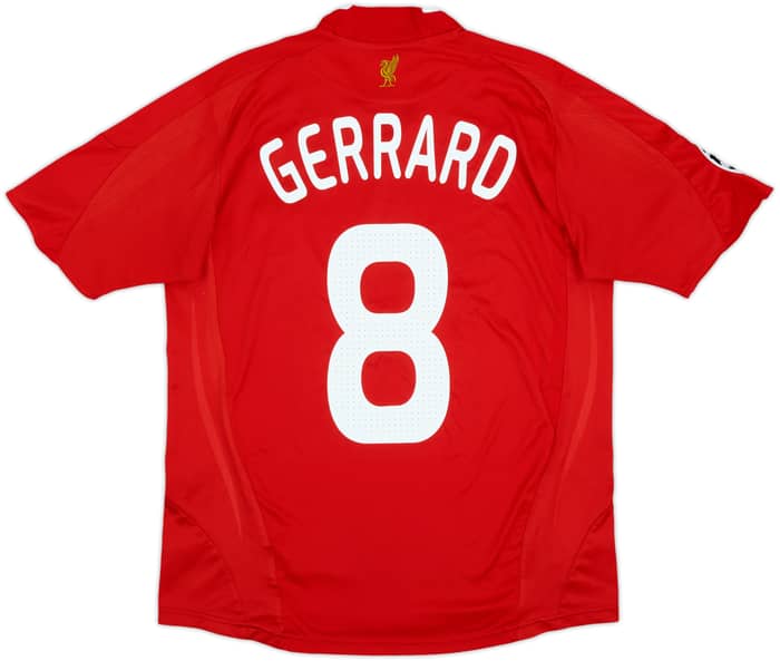 2008-10 Liverpool Home Shirt Gerrard #8 - 6/10 - (XL.Boys)