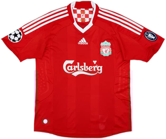 2008-10 Liverpool Home Shirt Gerrard #8 - 6/10 - (XL.Boys)