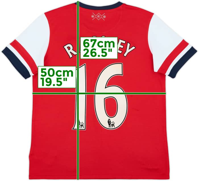 2012-14 Arsenal Home Shirt Ramsey #16 - 5/10 - (XL.Boys)