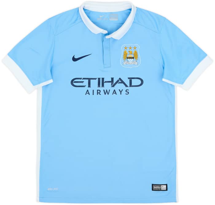 2015-16 Manchester City Home Shirt - 7/10 - (L.Boys)