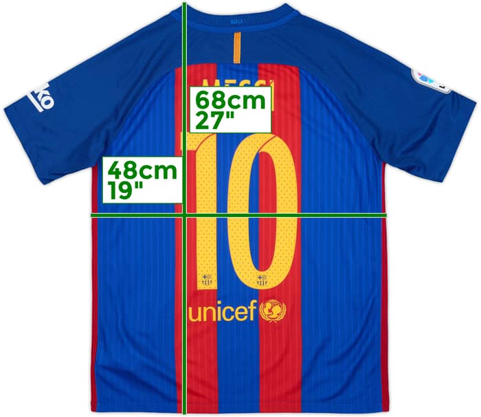 2016-17 Barcelona Home Shirt Messi #10 - 10/10 - (XL.Boys)