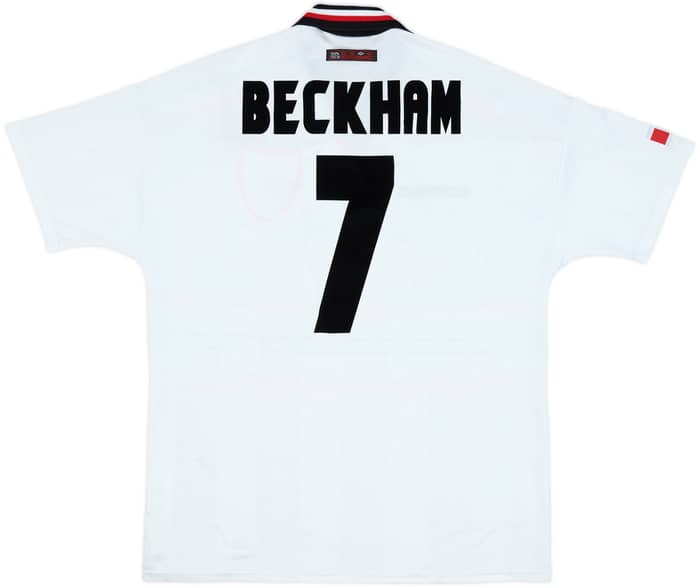 1997-99 Manchester United Away Shirt Beckham #7 - 7/10 - (XL)