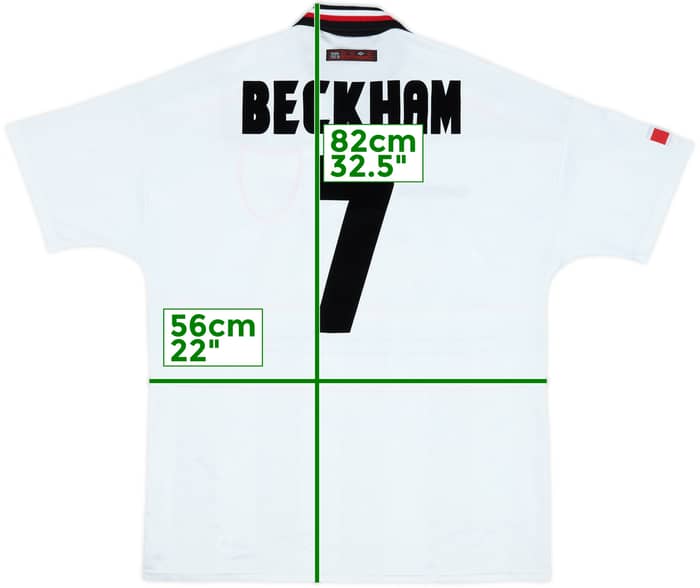 1997-99 Manchester United Away Shirt Beckham #7 - 7/10 - (XL)