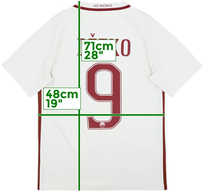 2016-17 Roma Away Shirt Dzeko #9 - 7/10 - (S)