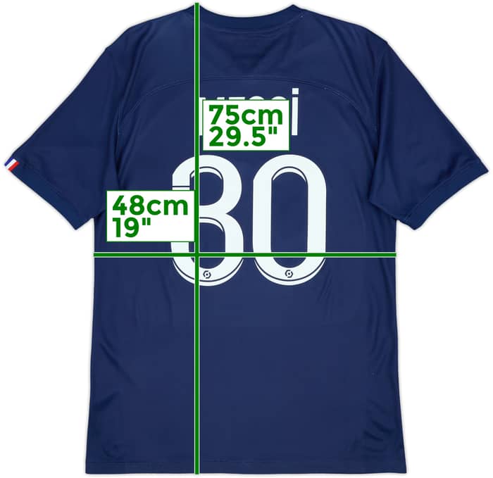 2022-23 Paris Saint-Germain Home Shirt Messi #30 - 7/10 - (M)