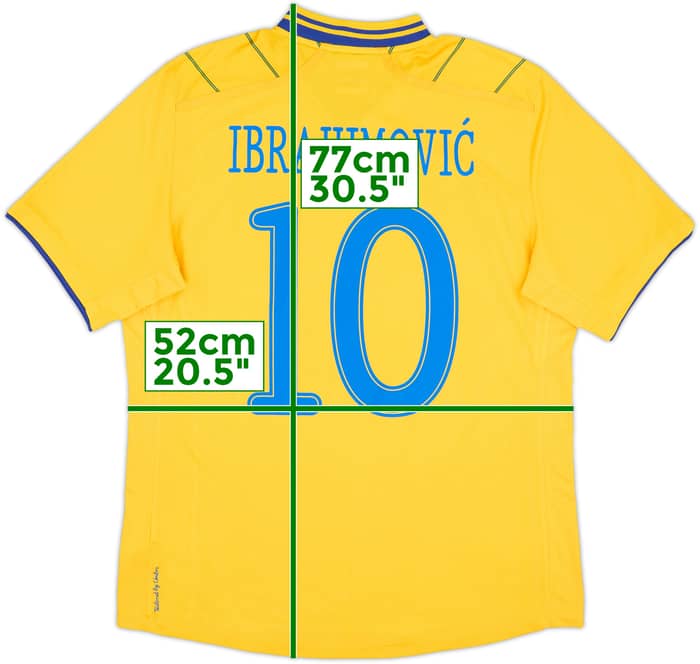 2012-13 Sweden Home Shirt Ibrahimovic #10 - 9/10 - (L)