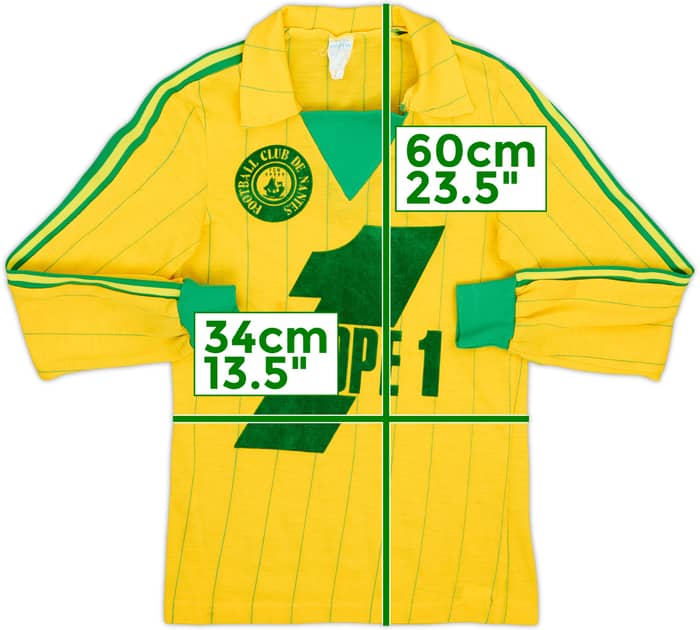 1980-81 Nantes Home L/S Shirt - 9/10 - (S.Boys)