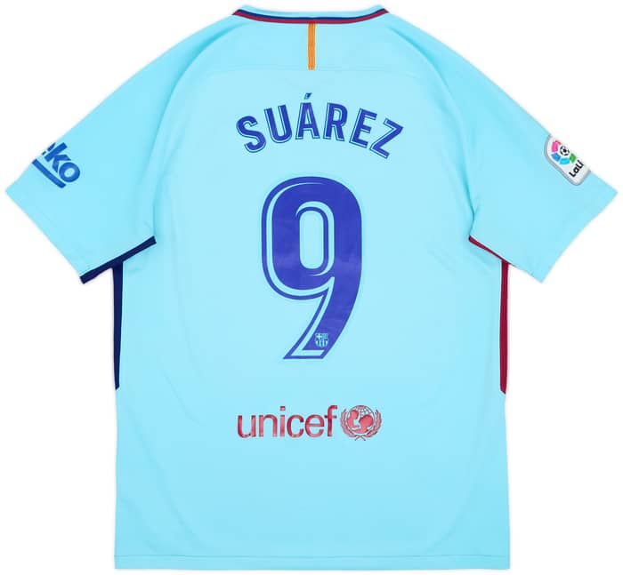 2017-18 Barcelona Away Shirt Suarez #9 - 8/10 - (L)