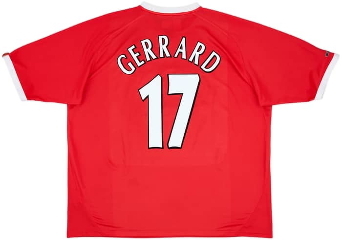 2001-03 Liverpool CL Shirt Gerrard #17 - 9/10 - (3XL)