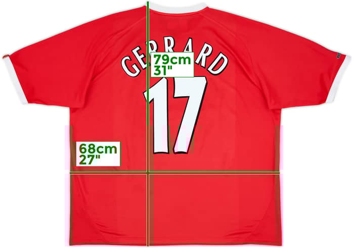 2001-03 Liverpool CL Shirt Gerrard #17 - 9/10 - (3XL)