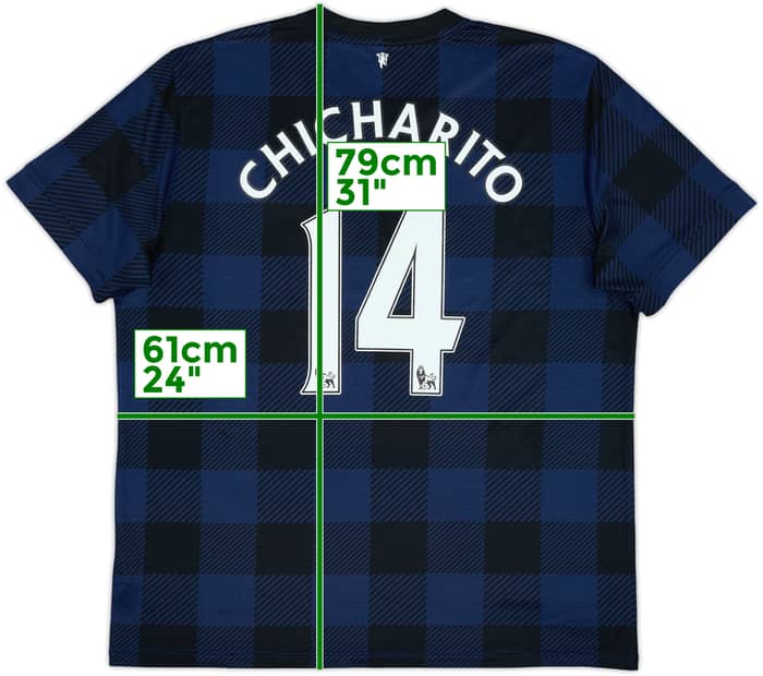 2013-14 Manchester United Away Shirt Chicharito #14 - 9/10 - (XL)